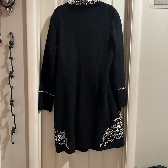 Peck & Peck 100% wool jacket beautiful embroidery XL - Picture 3 of 3